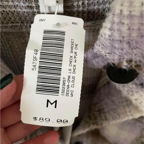 NWT Purple Plaid Shacket- Only Blue Denim Brand - Picture 2 of 2